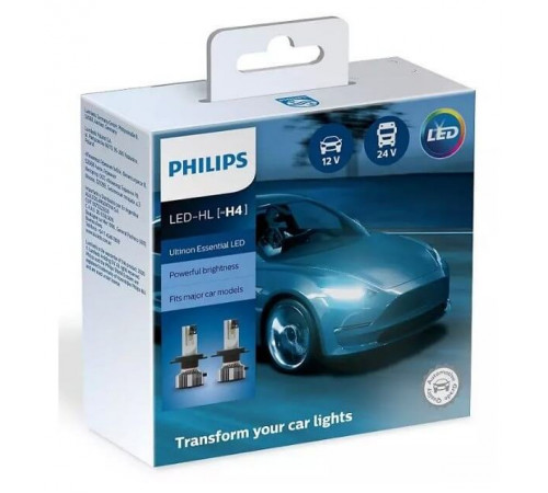Лампа автомобильная Philips 11342UE2X2, H4, 6500К Лампа автомобильная Philips 11342UE2X2, H4, 6500К